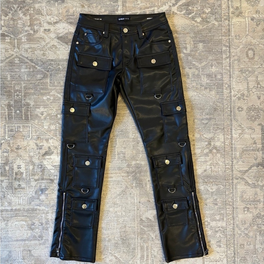 Preme Faux leather bondage pants